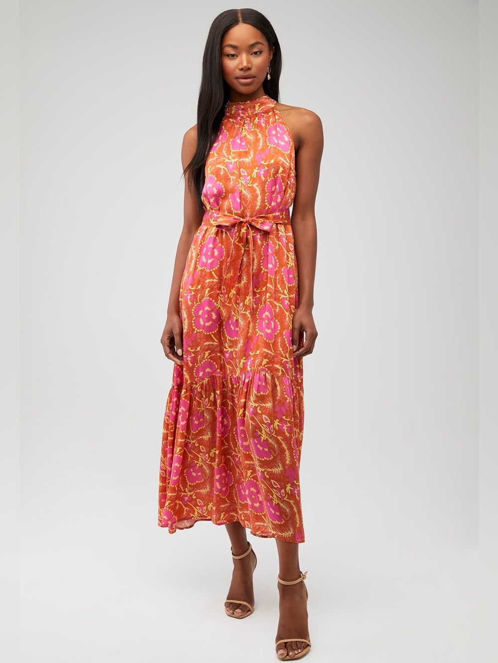 Cleobella Luella Floral Halter Maxi Dress XS